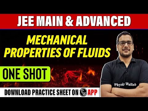 MECHANICAL PROPERTIES OF FLUIDS in 1 Shot - All Concepts, Tricks & PYQs Covered | JEE Main & Adv.