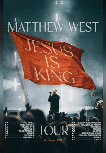 Heading out West this fall for the Jesus Is King Tour and pre-sale is happening NOW! Use code: KING to get your tickets. I’ve been counting down the days for this—getting back to some cities we haven’t seen in a while, singing these songs together, and watching God show up in a big way. 🙌🏻 Jesus Is King Tour Dates: September 10 - Austin, TX September 11 - Humble, TX September 13 - Oklahoma City, OK September 17 - Grants Pass, OR September 18 - Tualatin, OR September 19 - Tacoma, WA September 2