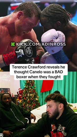 Terence Crawford reveals he thought Canelo was a BAD boxer when they fought #adinross #canelo #terencecrawford #viral