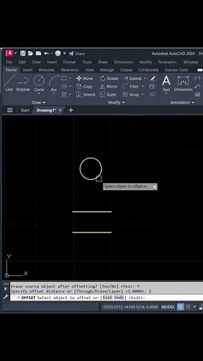 AutoCAD Offset Command | Different Modes of Offset in AutoCAD