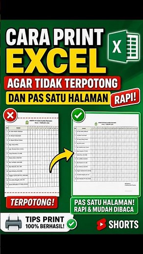 Print Excel Berantakan? Ini Solusi Pas 1 Halaman #shorts #fyp#uinjambi#unja#mahasiswa