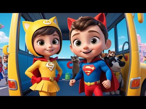 Wheels on the Bus Rescue Rocket with Unicorn Superheroes | Fun Kids Song | Magical Adventure
