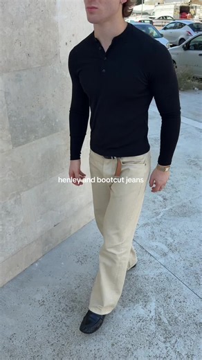 Henley and Bootcut Jeans Outfit Guide for Men