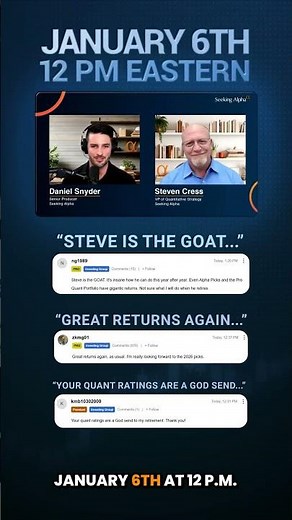 Seeking Alpha's Top Stocks For 2026 - Register now!