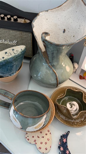 ANGELINA BALANDINA | everything i made in my 5-week pottery class and the first pieces i made on this account 🙈 #wheelthrowing #potterywheel #potteryclass... | Instagram