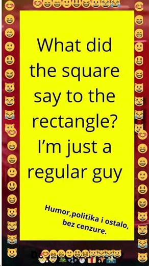 Τι είπε το τετράγωνο στο ορθογώνιο; 😂🔷