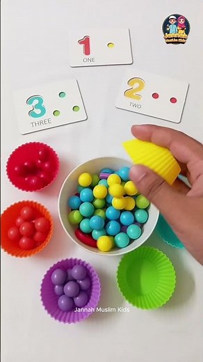 Number Matching for Kids 🔢 | Count & Sort Colorful Balls | Fun Learning Activity