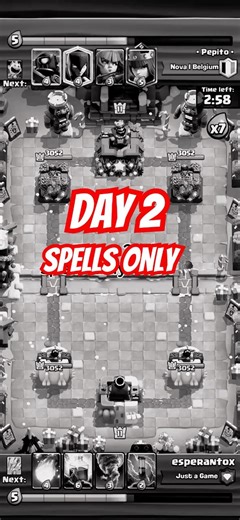 clash royale SPELLS ONLY deck day 2 😳