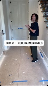 We’re back with another round of Harmon Hinges in action! Harmon Hinges (also called pocketed pivot hinges) are one of those small-but-mighty details that make a big impact. They let a door swing clear of the opening and fold right into a recessed wall pocket – so when it’s open, it sits flush against the wall and completely out of the way. Which turns into a clean, seamless look that’s just as functional as it is beautiful. I love using these in hallways, closets, libraries, and bedrooms for sm