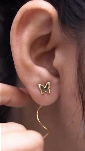 Beautiful Butterfly Chain Earrings 🦋 | Latest Gold Jewelry Design | Trending Earrings