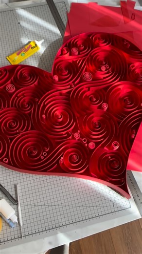 Sena Runa | Paper Artist on Instagram: "For my forever Valentine❤️🥰 #paperart #paperheart"