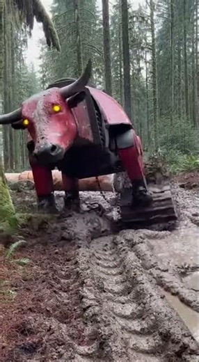 Mechanical Ox Pulling Timber – Oregon Tags #OxMech #LoggingFarm #PhoneFootage #HeavyLoad