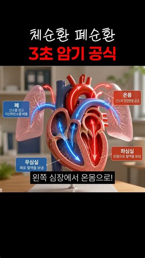 체순환 폐순환 3초 암기 공식 #심장순환 #혈액순환 #과학공부