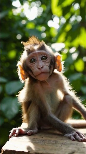 Curious Baby Macaque: A Close Look at Infant Primate Behavior