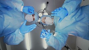 The First Person View. Surgery Team Works