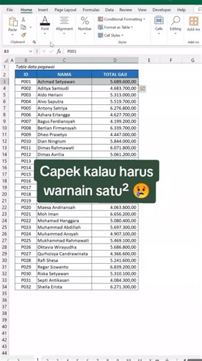 Toko Freelance | Fill formatting only #excel #exceltricks #exceltips | Instagram