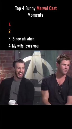 Top 4 Funny Marvel Cast Moments..😂 #marvel #avengers