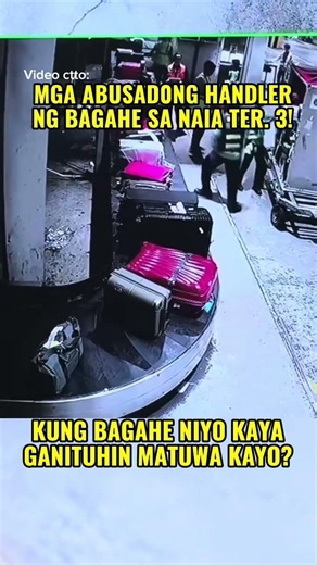 Bagahe sa NAIA terminal 3 BINABAB0Y! Ilang MALETA nasira, dapat tanggalin sa trabaho mga to | NAIA.