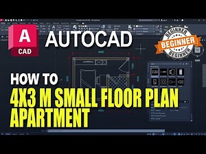 AutoCAD 2026 Basic Floor Plan Apartment Room 4x3 M