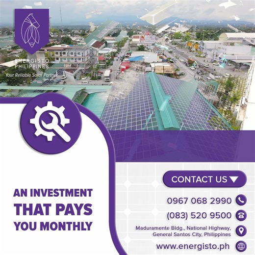 Where should you park your money in 2026? While traditional investments have their place, solar gives you guaranteed monthly returns through bill reduction PLUS increases your property value. It's the investment that powers your home while padding your wallet. 💡💰 🔗 Get a quote today: https://energisto.ph/get-a-quote/ Solar ROI Philippines | Investment Comparison | Guaranteed Returns Solar Your reliable solar partner. Contact us today! 📍 Location: Maduramente Bldg., National Highway, General 
