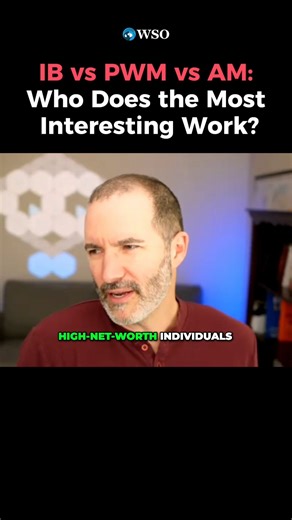 Wall Street Oasis on Instagram: "🤔 Interested in public markets but not sure which career to choose: 🔹 Asset Management 🔹 Private Wealth Management 🔹 Investment Banking 💡 Patrick Curtis, CEO and founder of Wall Street Oasis, explains it in this video. 🎯 Want guidance to break into these industries? 🚀 Apply to WSO Academy and join thousands of students who have landed high finance roles 👉 Link in bio #wallstreet #financecareers #finance"