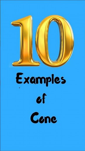 14 K Views | Cone shape 3d model example | Five example of cone | #maths #3dshapes #ytshorts