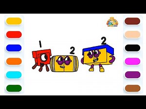 Learn to Draw Number Blocks - Drawing and Coloring Tutorial for Kids