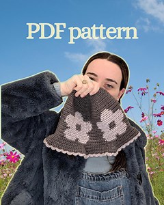 Buttercup Floral/flower Bucket Hat Crochet Pattern | Aran Worsted Weight (PDF Download) - Etsy