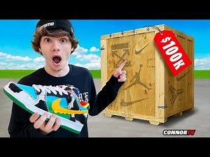 Unboxing a $100,000 Mystery Box Challenge *Crazy Sneakers* (FIRST EVER)