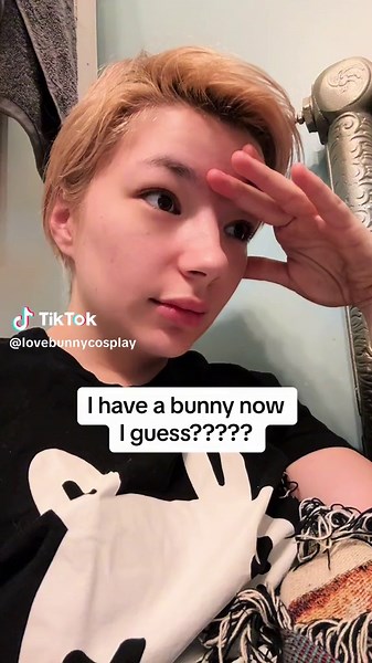 Caught him at 3 am and slept in the bathroom with him. We suspect he's an abandoned Easter present. He's obviously a trained pet and he comes when he's called. We plan in rehoming him once we make sure he's not a lost pet. Im not giving him to some rando. He needs someone who won't abandon him again. He's already a bit bonded with me since I slept with him and caught him. Stop getting bunnies if you arent gonna give them a forever home :((((