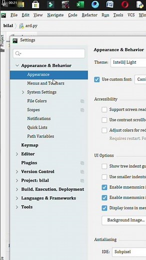Change pyCharm theme in 5s , #pycharm #python #code #programming