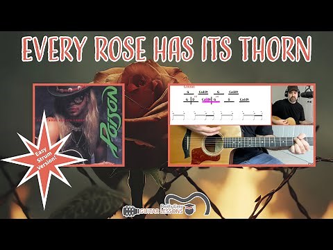 Every Rose Has Its Thorn Guitar Lesson | EASY Strum Version