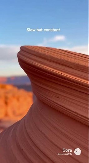 Wind Can Slowly Carve Stone #GeologyRocks #Weathering #WindErosion #EarthScience #LearningShorts