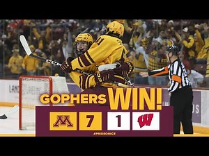 Highlights: Seven-Goal Night Pushes #3 Gophers Past Badgers