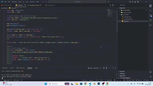 Belajar Ngoding: Menghubungkan Kontak Web ke Telegram