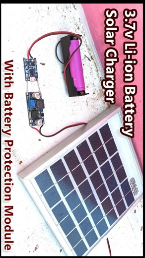 3.7v Battery Charging Using 6v Solar Panel & Buck Converter With TP4056 Module #power_gen #solar