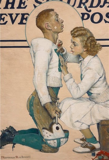 Stunning details in Norman Rockwell's painting,
