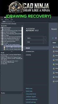 How to restore files that have not been saved with Drawing Recovery #cadtutorial #autocad