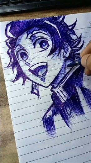 Quick Sketch of Tanjiro ✨ #tanjiro #demonslayer #drawing #quicksketch