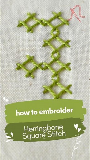 Learn the Herringbone Square Stitch in Minutes