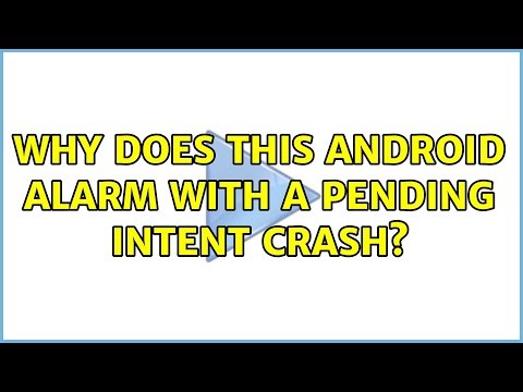 Why does this Android alarm with a pending intent crash?