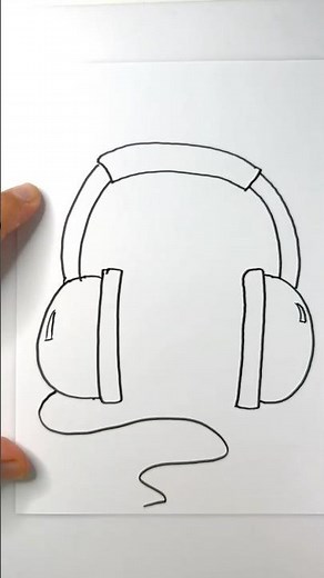 The fastest way to draw headphones #drawing #headphones