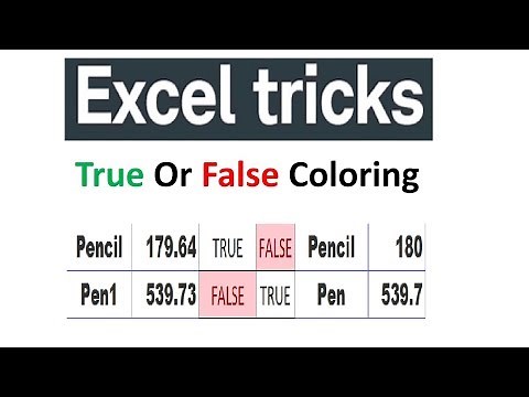 Excel Tricks - How to use color for true & false condition in any Excel any Version