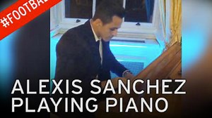 Alexis Sanchez playing piano