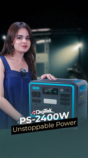 2400W Beast in Your Hands! From outdoor adventures to emergency backups, the Digitek Power Station DPS-2400W is built to keep your world running without limits. Designed for creators, travelers, campers, and everyday heroes, it’s the ultimate solution for uninterrupted power, anytime and anywhere. Key Features: Massive 2400W Output (4800W Peak) AC/DC/USB Outputs 2 × 230V AC Ports Solar Charging Support Advanced Battery Management System Portable Design with Handle & Wheels Offer Price: Rs. 95,99