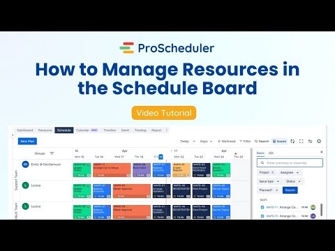 How to Manage Resources in the Schedule Board | TeamBoard ProScheduler Tutorial 02