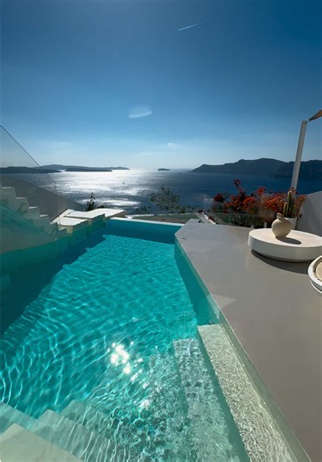 Would you stay here?✨ #saintsantorini #hotel | Saint Santorini