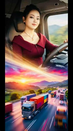 女卡車司機🚛正駛向目的地💪 #卡车女司机 #货运行业 #货车人 #truck #highway #trucking #truckdriver