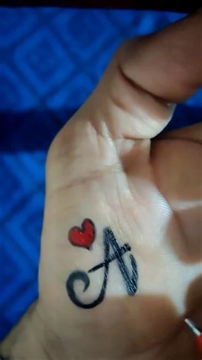 Simple A Alphabet Tattoo | Minimal A Letter Tattoo Design ✨