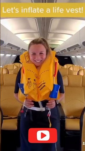 Life Jacket Inflation | Flight Attendant | Cabin Crew #short